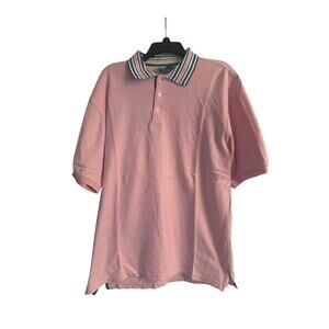 GUC Baby Bluez Men's Pink Polo Style Shirt Short Sleeve Collar Buttons Size XL